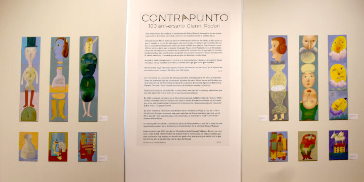 tripticos obra pinturas mixta texto sala exposicion contrapunto gianni rodari